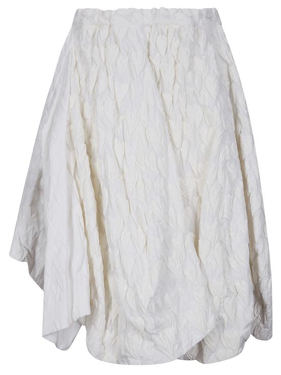 26SS 꼼데가르송 미디 스커트 GQS009S26 1 OFF WH X OFF W