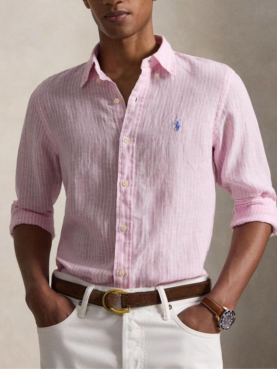 26SS 랄프 로렌 긴팔 셔츠 710B15594 008 Pink - RALPH LAUREN