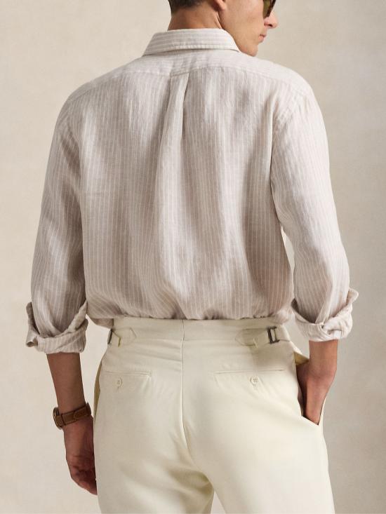 26SS 랄프 로렌 긴팔 셔츠 710B15594 006 Beige - RALPH LAUREN