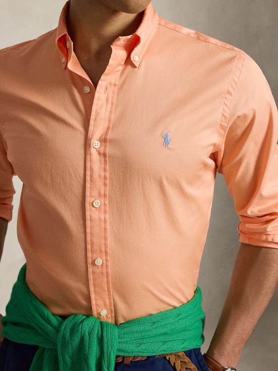 26SS 랄프 로렌 긴팔 셔츠 710B20512 010 Orange - RALPH LAUREN