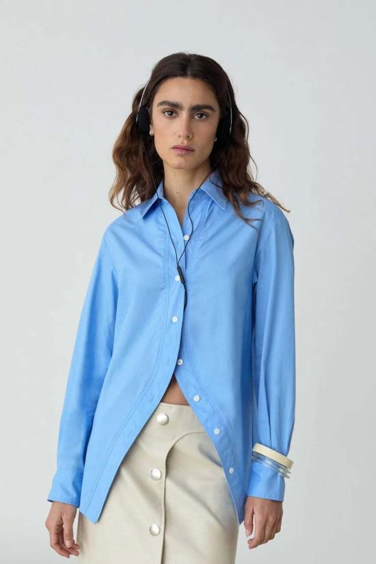  LAAGAM 셔츠 라감 노 보이프렌드 셔츠 블루 - OTHER BRANDS