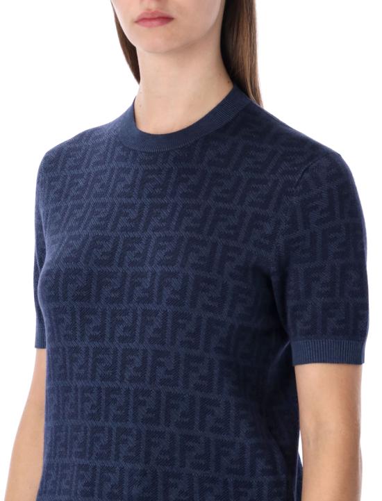 26SS 펜디 FF 울 실크 스웨터 FZXE50AYM1 F1UKI Blu - FENDI