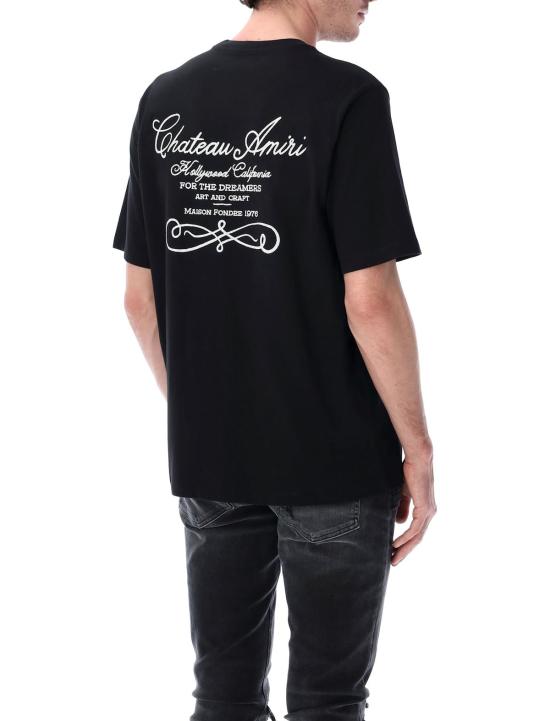  아미리 탑 샤토 스크립트 오버사이즈 티셔츠 블랙 - AMIRI