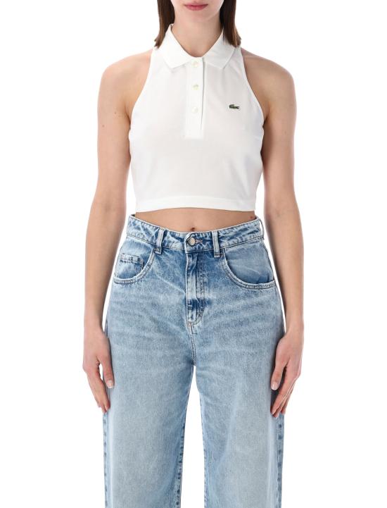 26SS 라코스테 민소매 티셔츠 PF3123 001 Bianco