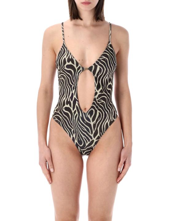26SS 마티네 원피스 수영복 CB7059 ZEBRATO BI ZEBRATO BIANCO