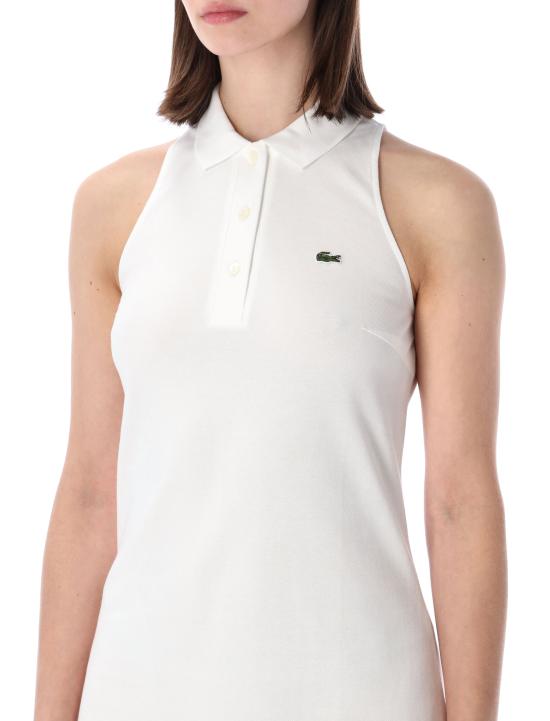 26SS 라코스테 미디 원피스 EF1452 001 Bianco - LACOSTE