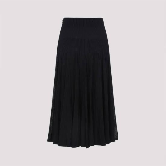  랄프 로렌 롱 스커트 셀리아 미드 A라인 스커트 블랙 - RALPH LAUREN