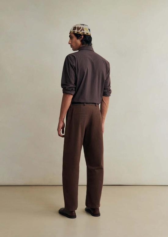  De Bonne Facture 스트레이트 팬츠 벌룬 팬츠 바크 브라운 - OTHER BRANDS