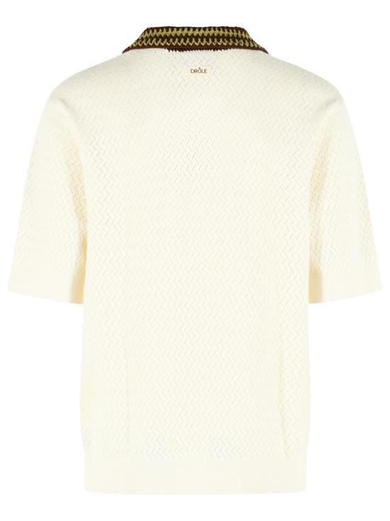 26SS 드롤드무슈 폴로 티셔츠 K PO206 CO292OW White - DROLE DE MONSIEUR