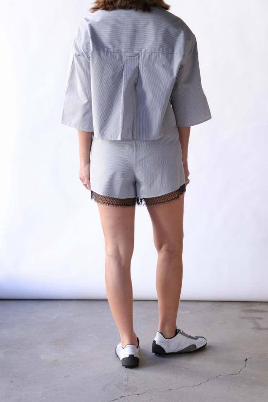  마리아 맥마누스 셔츠 크롭 반팔 셔츠 - MARIA MCMANUS