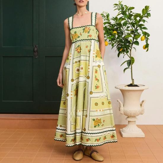  알레메 롱 원피스 스 딕시 여름 드레스