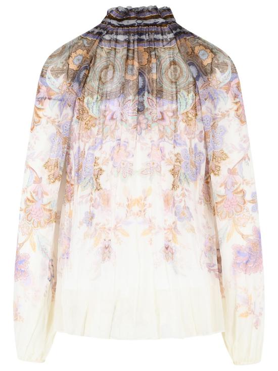 26SS 짐머만 블라우스 0991TS261CREAM BLUE Cream - ZIMMERMANN