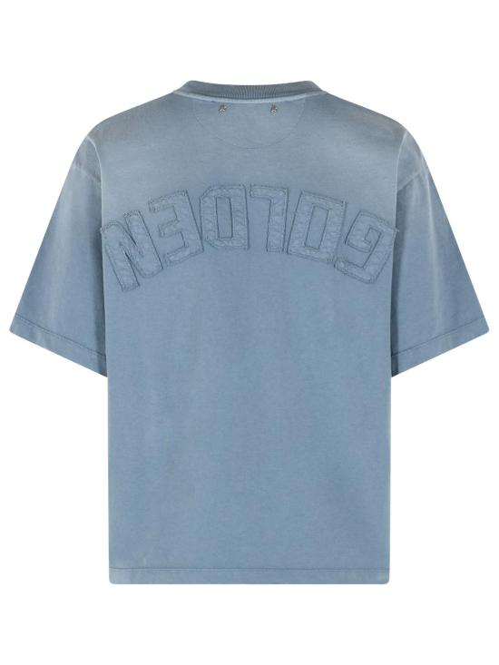 26SS 골든구스 반팔 티셔츠 GWP01874 P00177350813 Light Blue - GOLDEN GOOSE