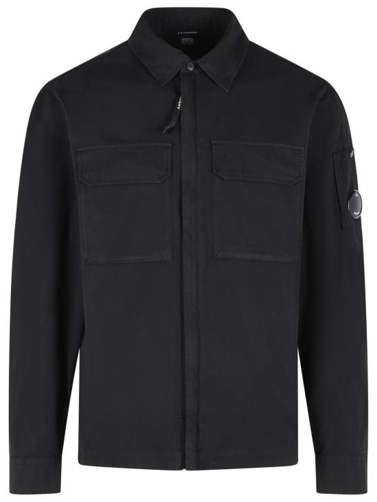 26SS 씨피 컴퍼니 오가닉 개버딘 지퍼 렌즈 오버셔츠 20CMOS156A 110143G999 Black