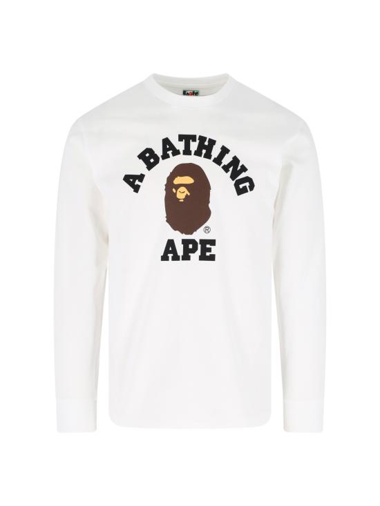 26SS 베이프 긴팔 티셔츠 001LTM301011M WHITE