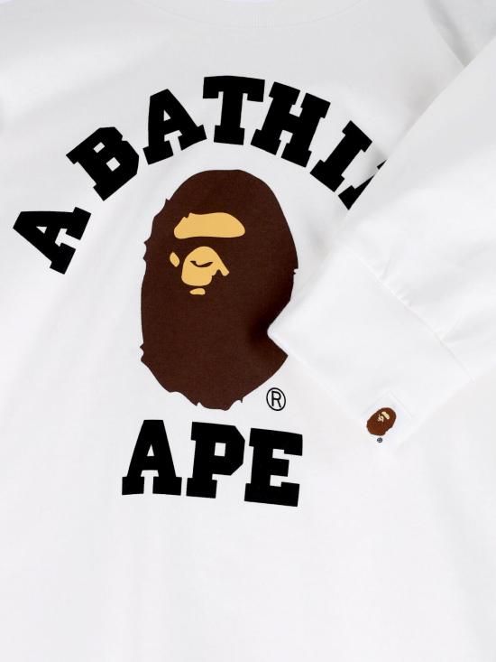 26SS 베이프 긴팔 티셔츠 001LTM301011M WHITE - BAPE
