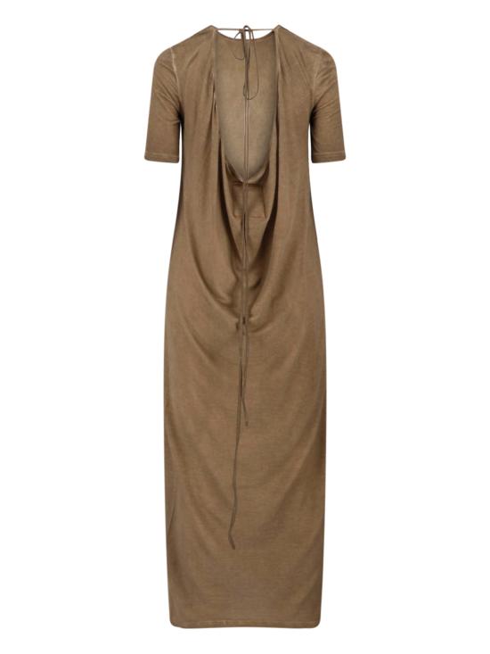 26SS 우마 왕 미디 원피스 UW5038 UW200 Brown - UMA WANG