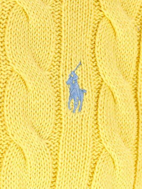 26SS 폴로 랄프로렌 로고 자수 케이블 니트 스웨터 710 775885 533 Yellow - POLO RALPH LAUREN