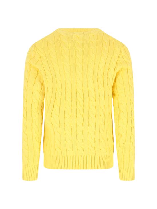 26SS 폴로 랄프로렌 로고 자수 케이블 니트 스웨터 710 775885 533 Yellow - POLO RALPH LAUREN
