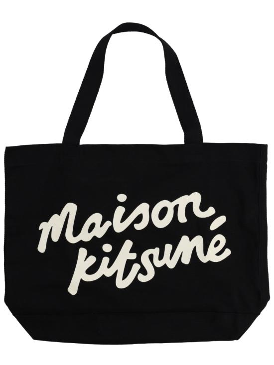 26SS 메종키츠네 핸드라이팅 토트백 PW05124WW9042 P199 BLACK - MAISON KITSUNE