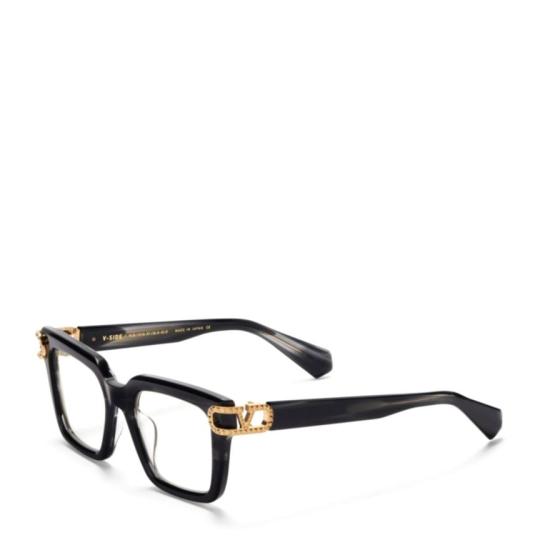  발렌티노 가라바니 안경 V - 사이드 볼드 블랙 스퀘어 - VALENTINO GARAVANI