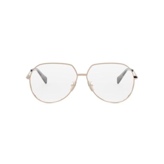  셀린느 안경 Cl50164u 기하학적 금색 마감 안경