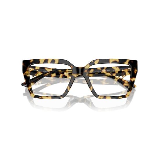 26SS 지미추 안경 0Jc3017u 오버사이즈 스퀘어 호피무늬 프레임 - JIMMY CHOO