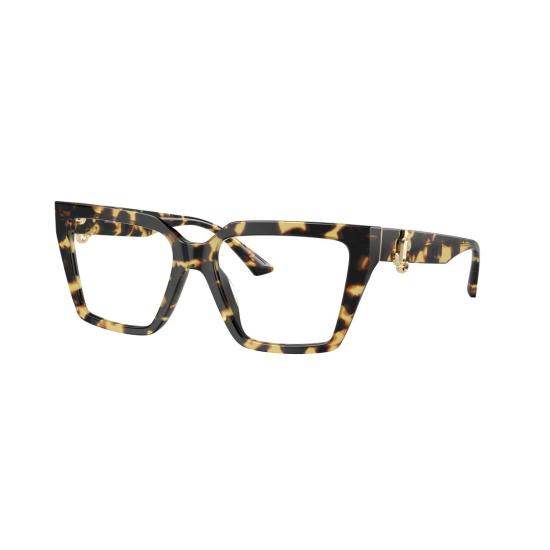 26SS 지미추 안경 0Jc3017u 오버사이즈 스퀘어 호피무늬 프레임 - JIMMY CHOO