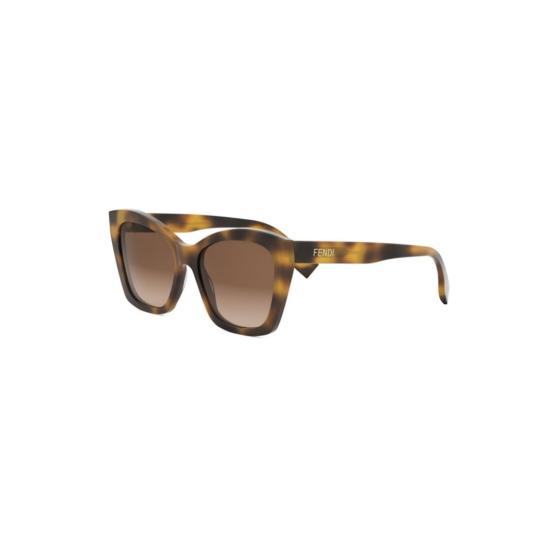 25FW 펜디 선글라스 Fe40151i 오버사이즈 스퀘어 프레임 호피무늬 - FENDI