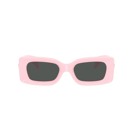26SS 베르사체 선글라스 0Ve4474u 소프트 핑크 색상의 직사각형 프레임
