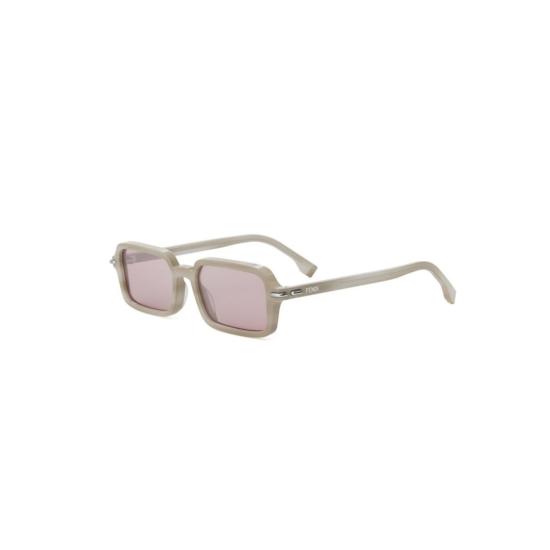 25FW 펜디 선글라스 Fe40174i 반투명 아세테이트 직사각형 - FENDI