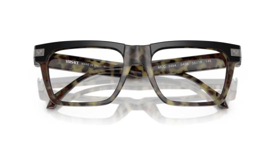 26SS 베르사체 안경 0Ve3354 오버사이즈 스퀘어 프레임 호피무늬  안경 - VERSACE