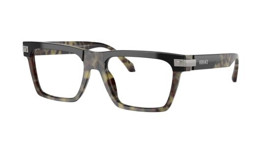 26SS 베르사체 안경 0Ve3354 오버사이즈 스퀘어 프레임 호피무늬  안경 - VERSACE