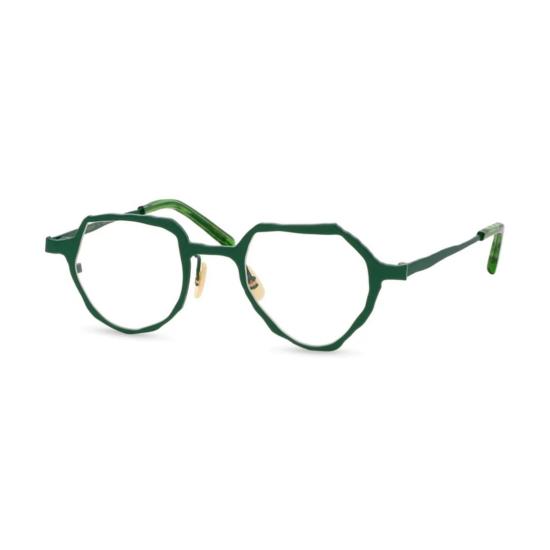  마사히로 마루야마 안경 Mm-0085 기하학적 티타늄 안경 - MASAHIRO MARUYAMA