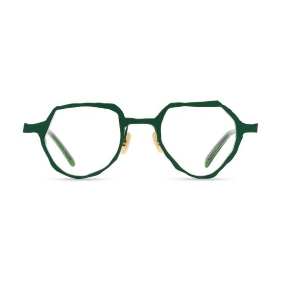  마사히로 마루야마 안경 Mm-0085 기하학적 티타늄 안경