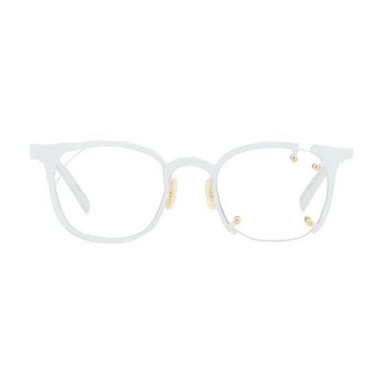  마사히로 마루야마 안경 Mm-0061 스퀘어 화이트 티타늄