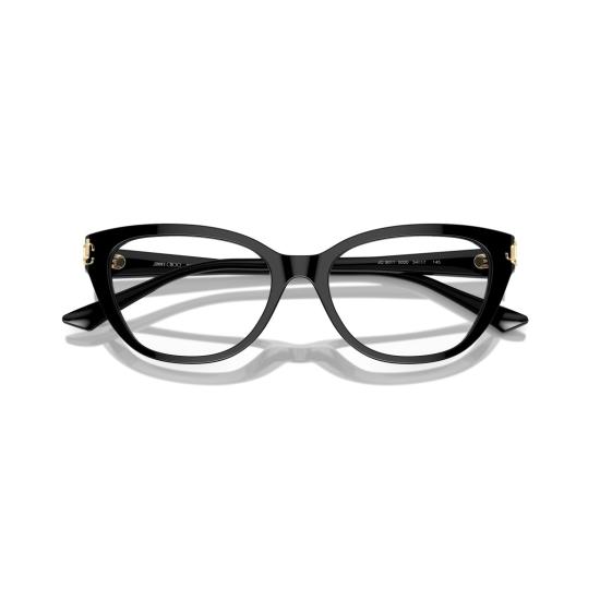 26SS 지미추 안경 0Jc3011 유광 블랙 아세테이트 캣아이 - JIMMY CHOO