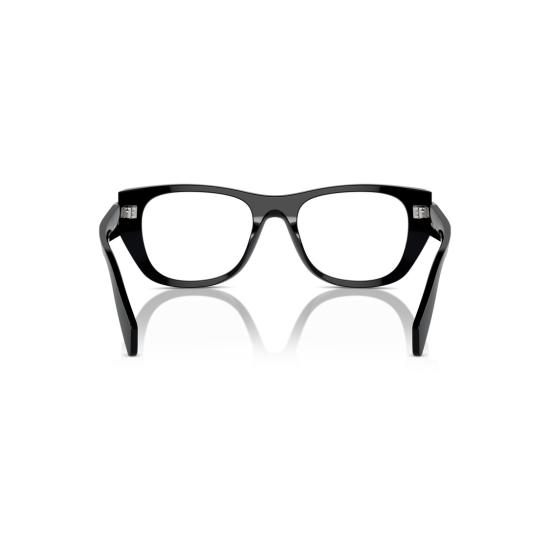 26SS 프라다 안경 0Pr A18v 오버사이즈 사각 프레임 블랙 아세테이트 안경 - PRADA
