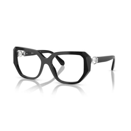 26SS 스와로브스키 안경 0Sk2035 기하학적 블랙 아세테이트 안경