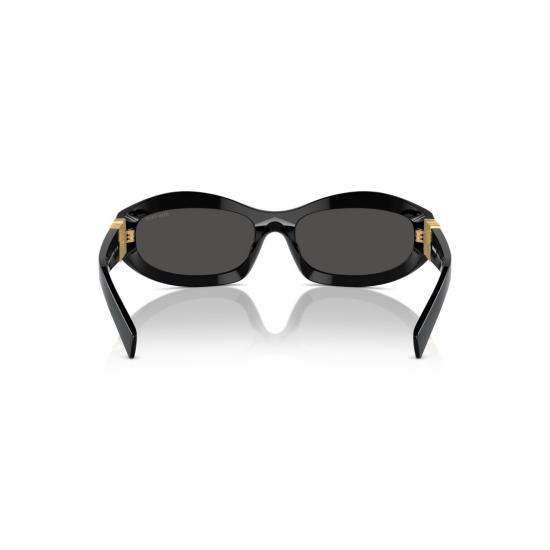 26SS 미우미우 선글라스 0Mu 14Zs 타원형 블랙 아세테이트 - MIU MIU