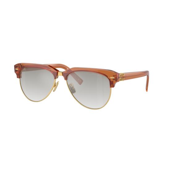 26SS 미우미우 선글라스 0Mu 09Zs 반투명 앰버 아세테이트 - MIU MIU