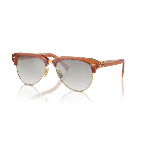 26SS 미우미우 선글라스 0Mu 09Zs 반투명 앰버 아세테이트 - MIU MIU