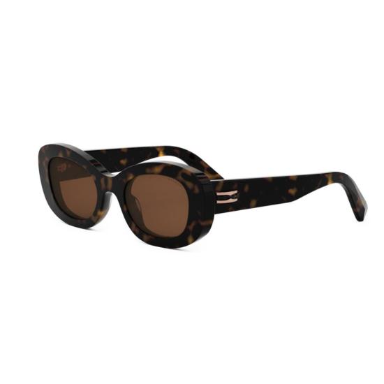25FW 불가리 선글라스 Bv40039i 오버사이즈 직사각형 호피무늬 - BVLGARI