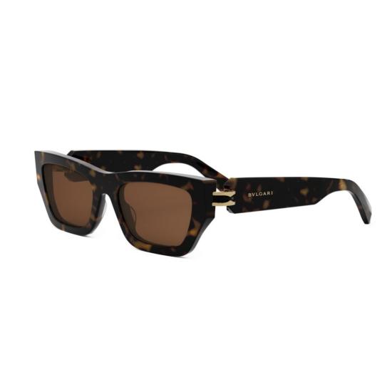 25FW 불가리 선글라스 Bv40047i 각진 호피무늬 - BVLGARI