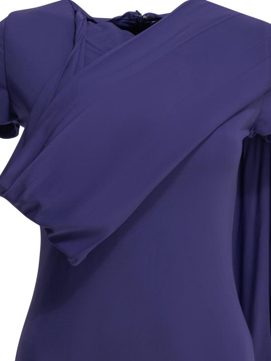26SS 아크네 스튜디오 레이어드 미디 드레스 A20930BPB Purple - ACNE STUDIOS