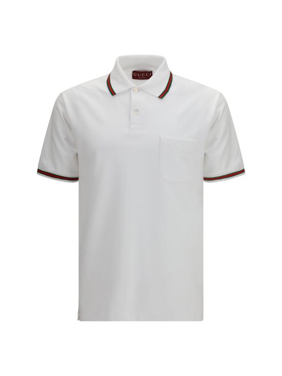 26SS 구찌 코튼 폴로 셔츠 795174XJEOX 9692 WHITE