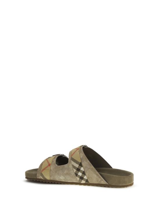 26SS 버버리 체크 스웨이드 얼친 샌들 8122994 C5120 - BURBERRY