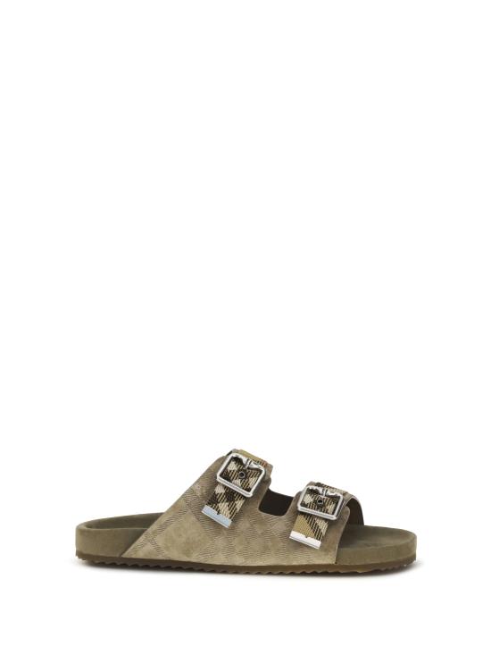 26SS 버버리 체크 스웨이드 얼친 샌들 8122994 C5120