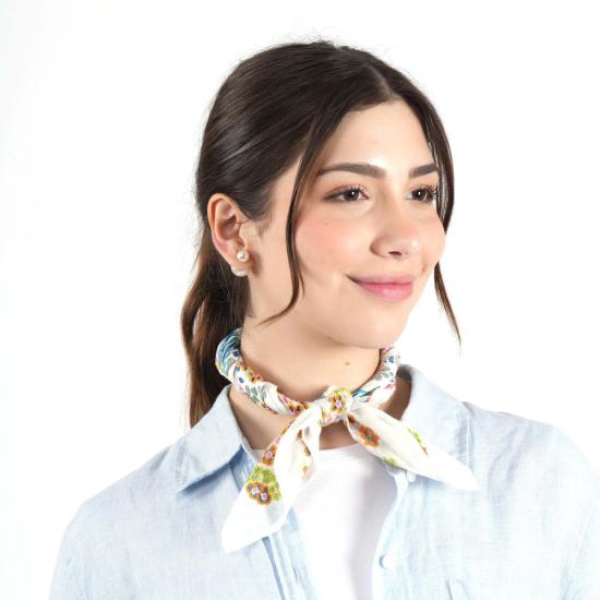  비스마야 머플러/스카프 가든 베일 반다나 화이트 - VISMAYA