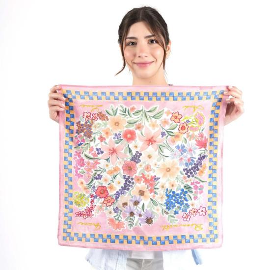  비스마야 머플러/스카프 블룸 위드 그레이스 앤 러브 반다나 핑크 - VISMAYA